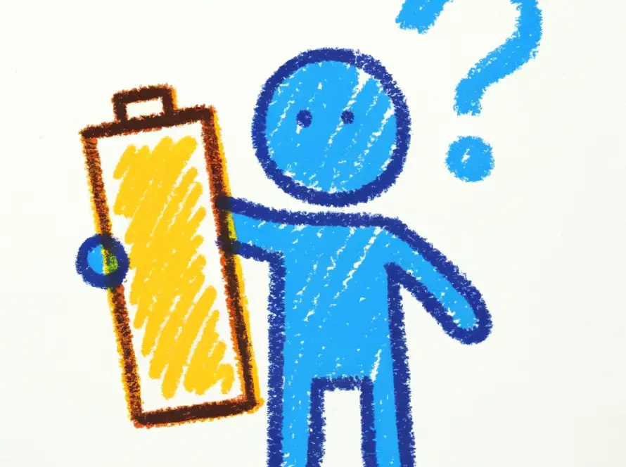 a person holding a battery. where should you put your solar battery